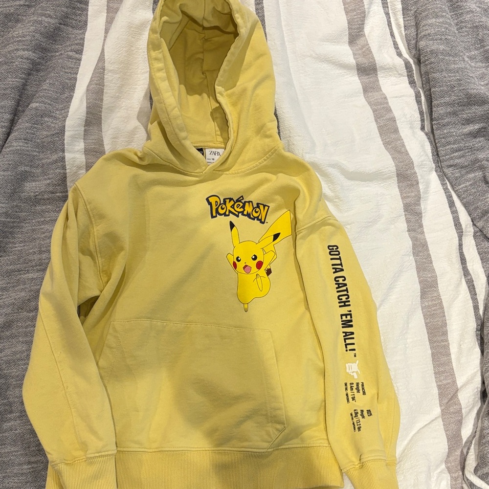 Zara Light Yellow Pokémon Hoodie